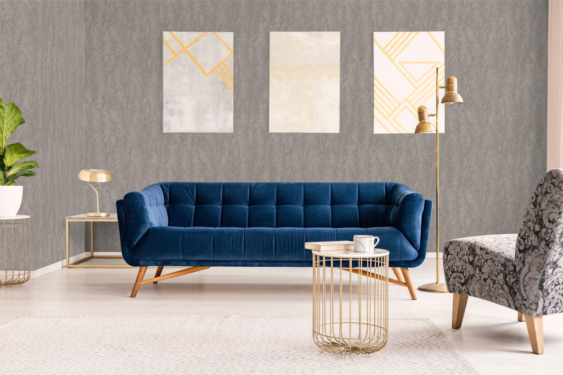 Обои Marburg Natural Opulence 33210 10,05×0,7 фото в интерьере