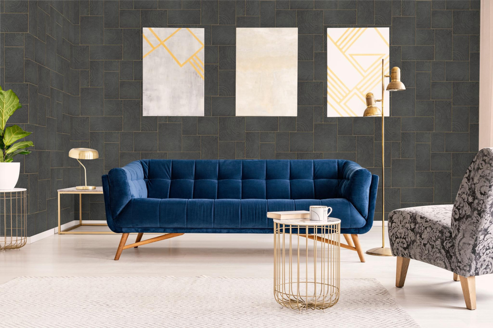 Обои Marburg Natural Opulence 33223 10,05×0,7 фото в интерьере