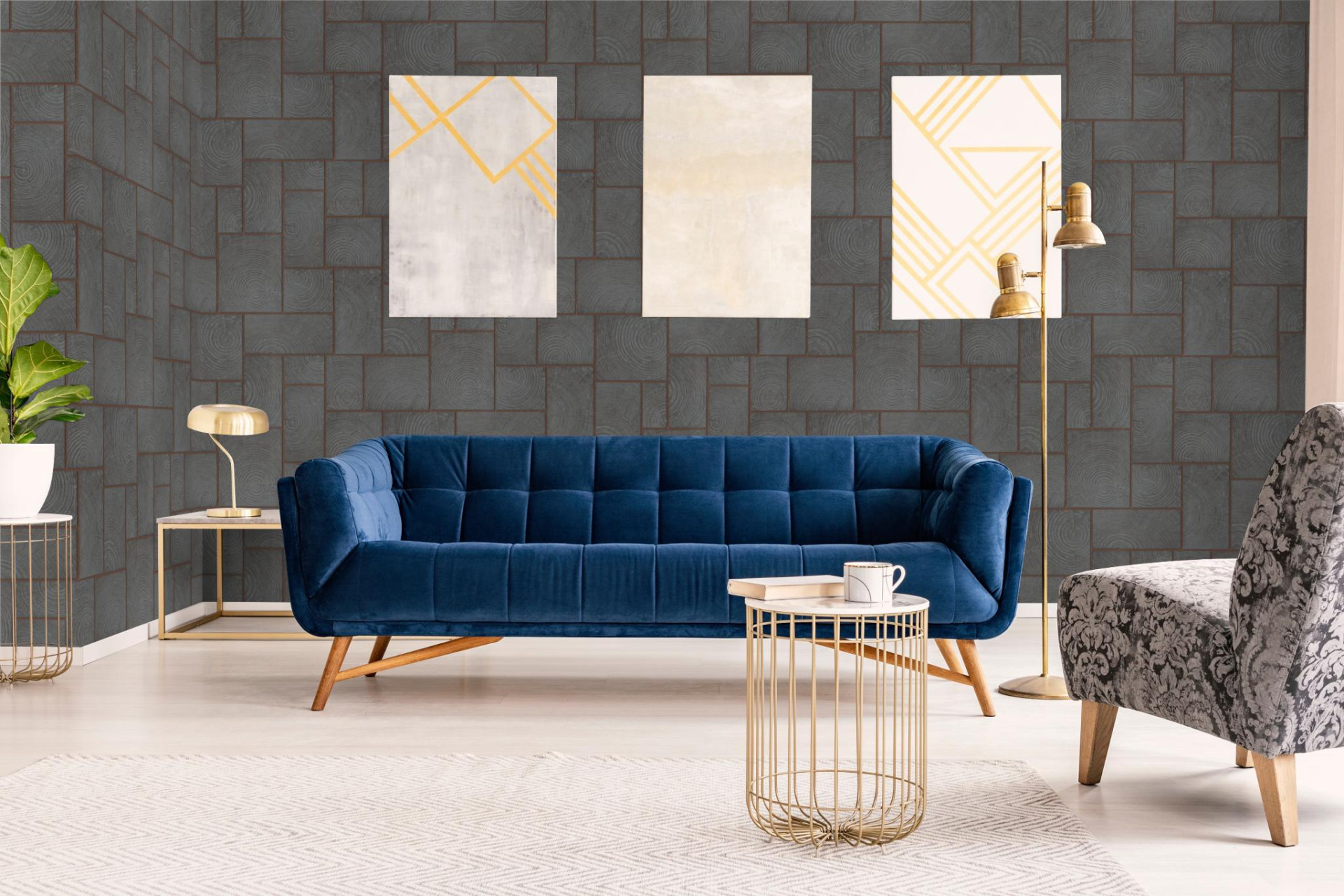 Обои Marburg Natural Opulence 33224 10,05×0,7 фото в интерьере