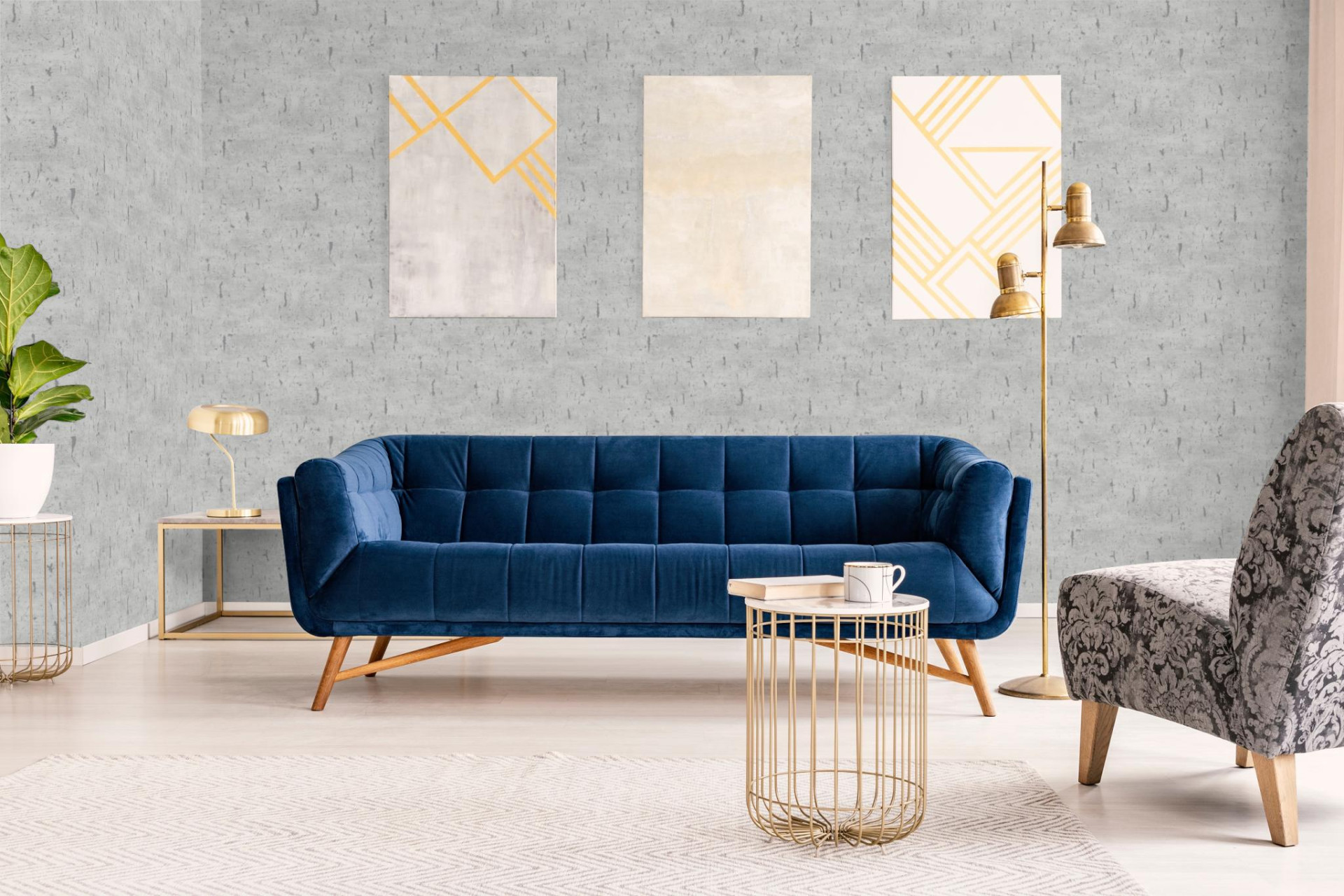 Обои Marburg Natural Opulence 33255 10,05×0,7 фото в интерьере