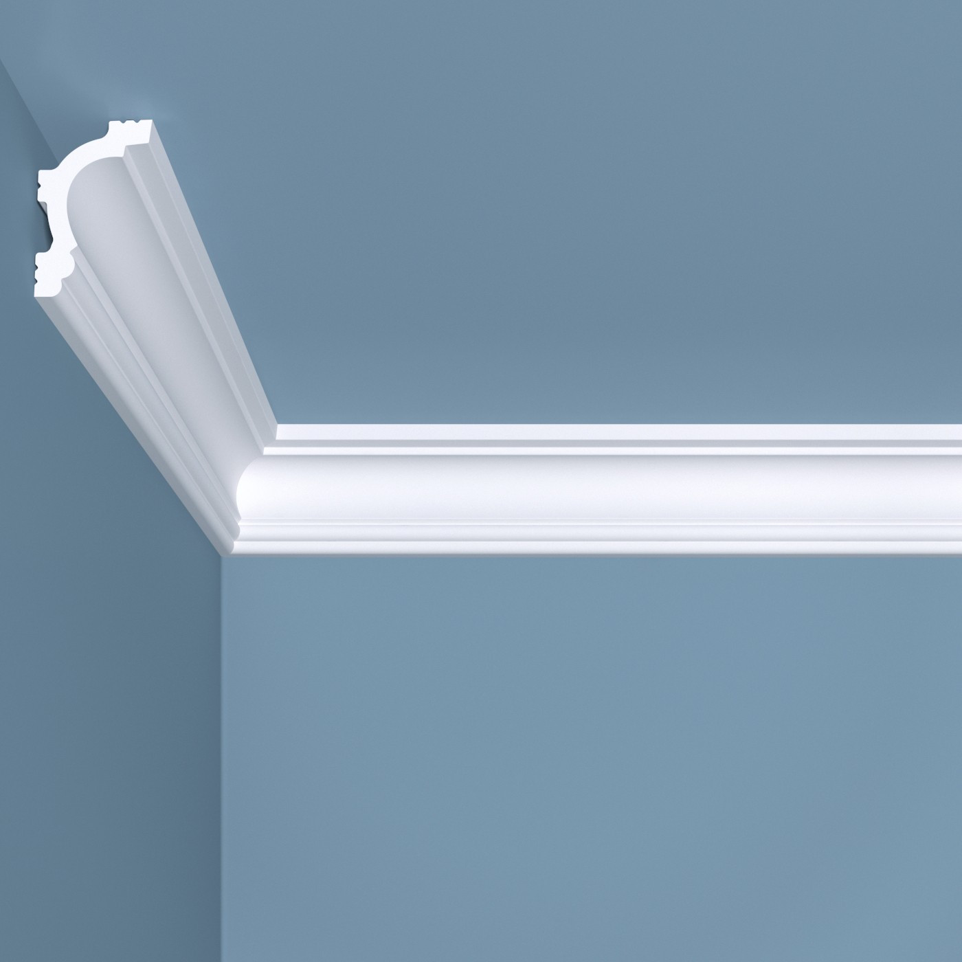 Потолочный плинтус под покраску Bello Deco K8 2000×30×45