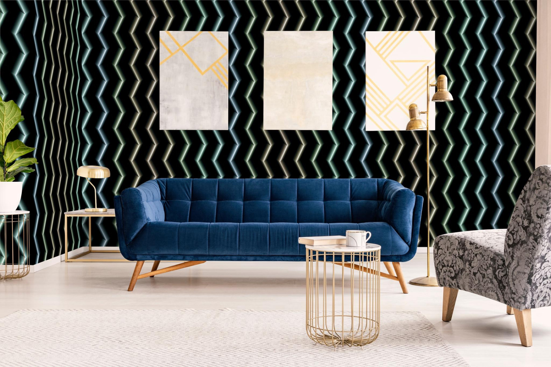 Панно Marburg Smart Art 46786 2,7×1,06 фото в интерьере