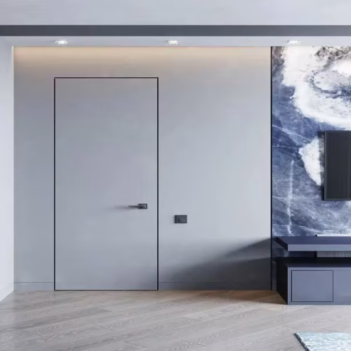 Плинтус алюминиевый скрытый с подсветкой Laconistiq Regular Черный RAL 9005 41-21-300 матовый 3000×80×13