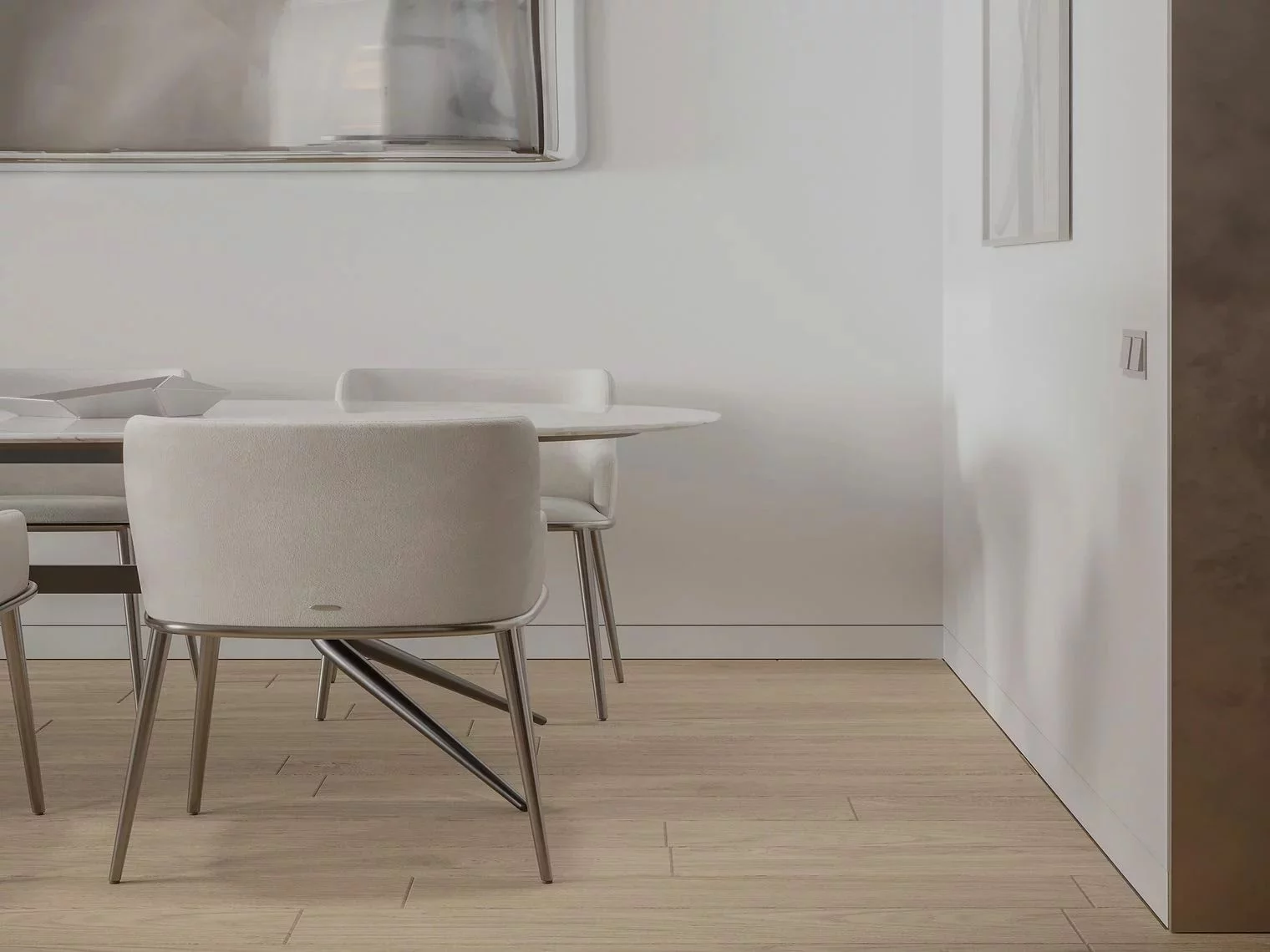 Плинтус алюминиевый скрытый с подсветкой Laconistiq Regular Черный RAL 9005 41-21-300 матовый 3000×80×13 фото в интерьере