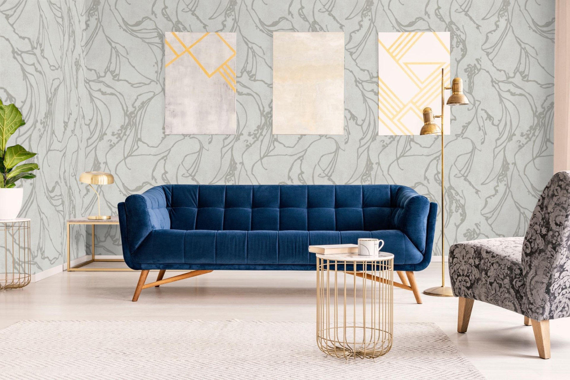 Обои Marburg City Glow 34202 10,05×1,06 фото в интерьере