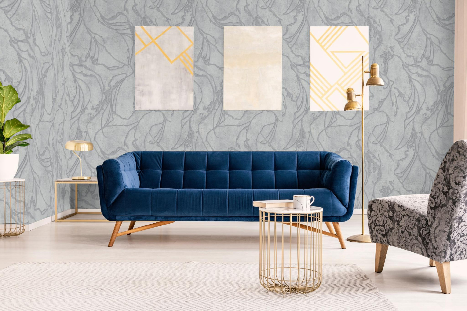 Обои Marburg City Glow 34204 10,05×1,06 фото в интерьере