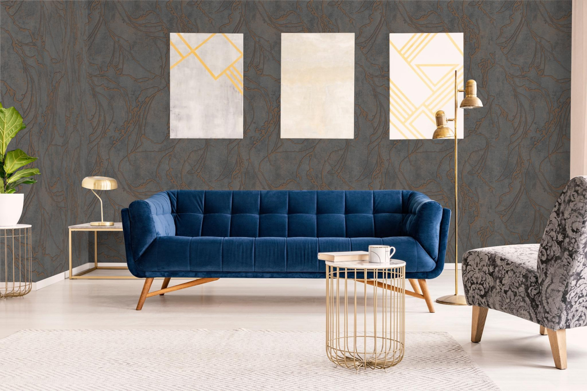 Обои Marburg City Glow 34206 10,05×1,06 фото в интерьере