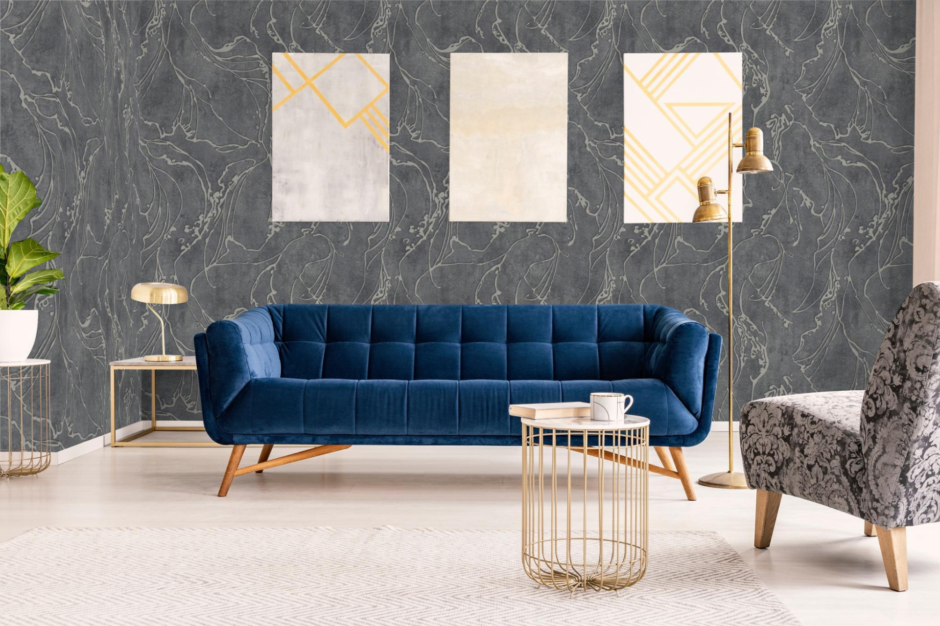 Обои Marburg City Glow 34207 10,05×1,06 фото в интерьере