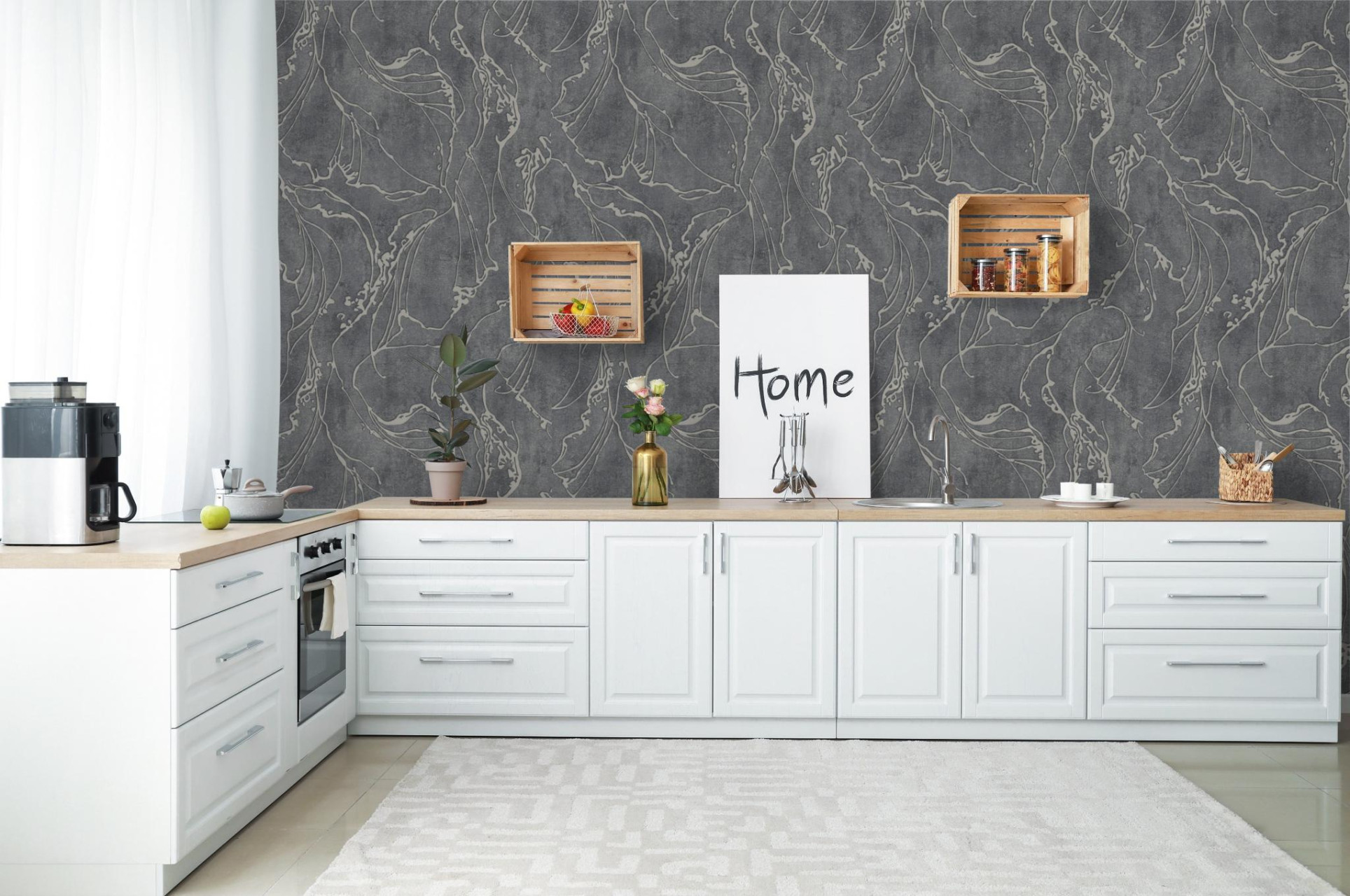 Обои Marburg City Glow 34207 10,05×1,06 фото в интерьере