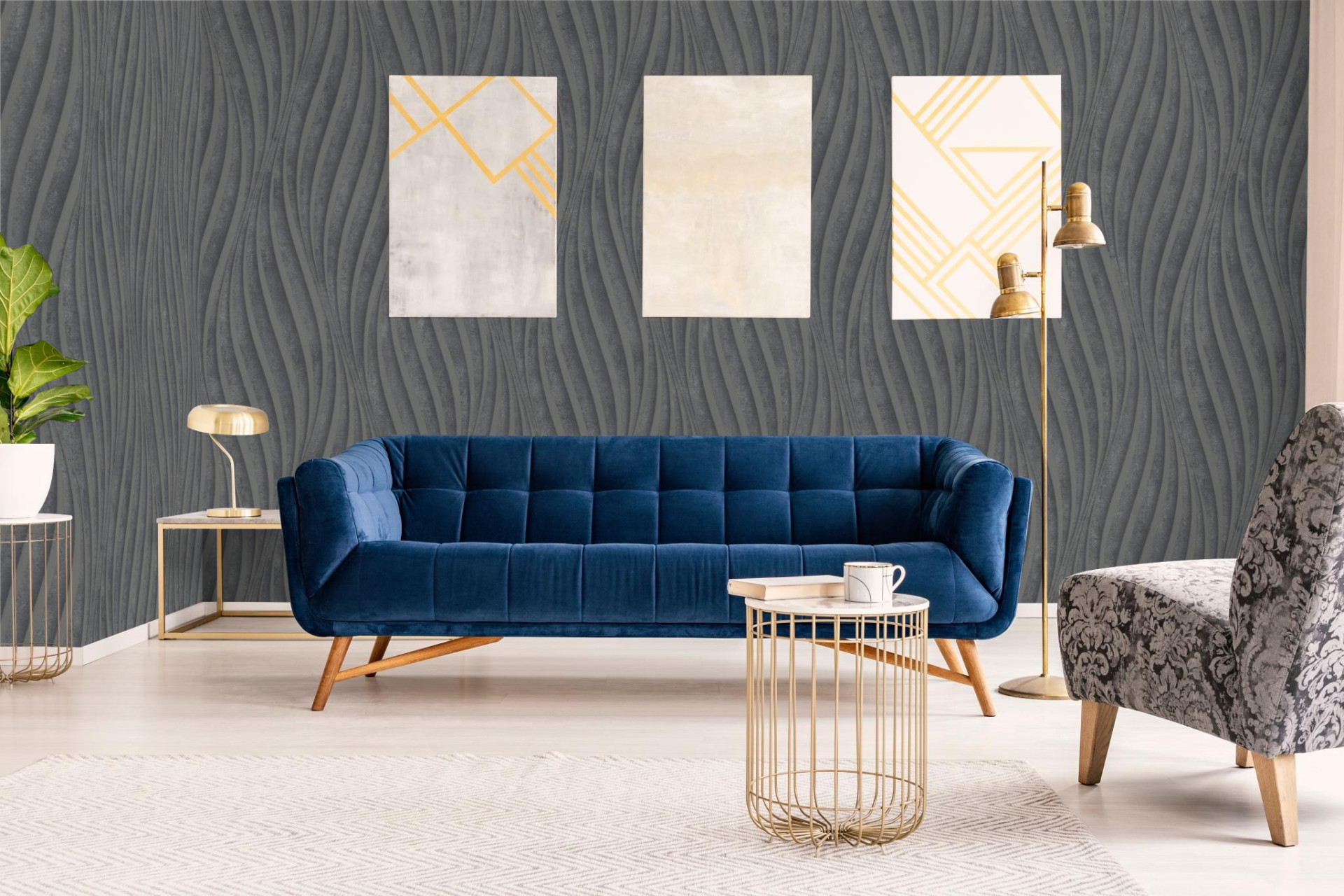 Обои Marburg City Glow 34214 10,05×1,06 фото в интерьере