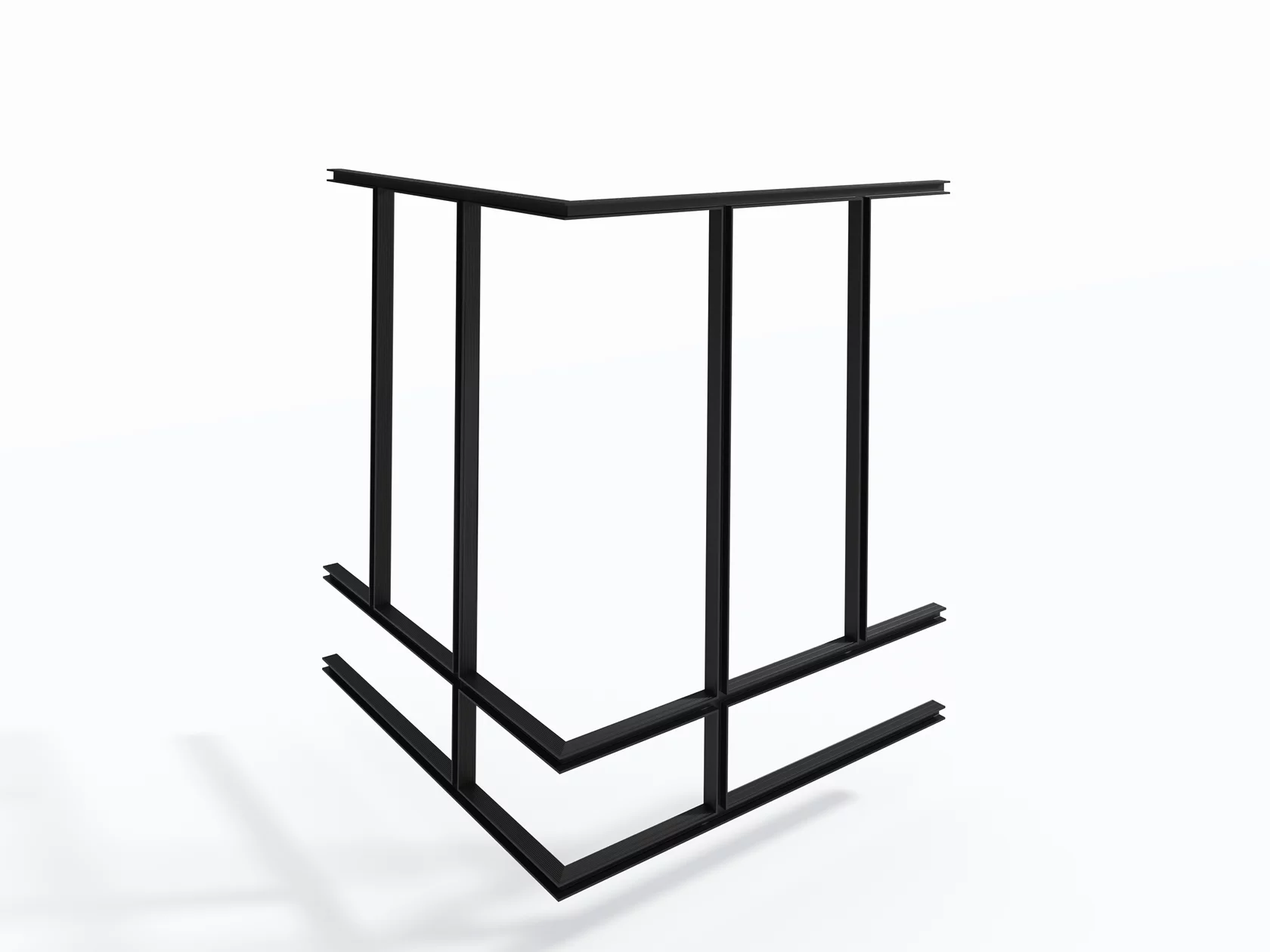 Профиль алюминиевый теневой Laconistiq Dual Черный 22-11-300 3000×8,6×12