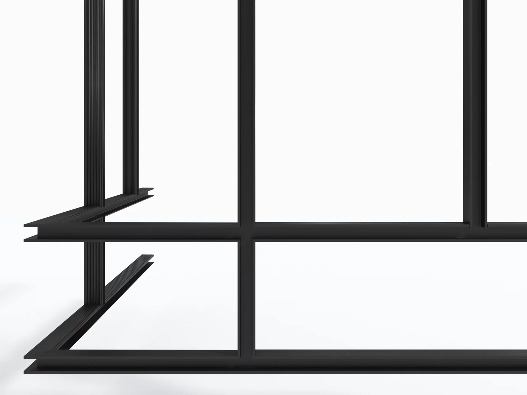 Профиль алюминиевый теневой Laconistiq Dual Черный 22-11-300 3000×8,6×12