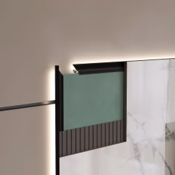 Профиль алюминиевый теневой с подсветкой Laconistiq Multilevel Черный RAL 9005 25-21-300 матовый 3000×46,3×27,7