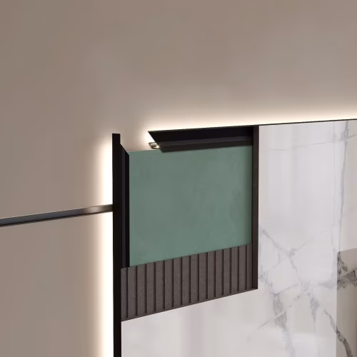 Профиль алюминиевый теневой с подсветкой Laconistiq Multilevel Черный RAL 9005 27-21-300 матовый 3000×46,5×28,7