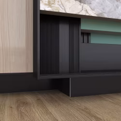 Профиль алюминиевый теневой с подсветкой Laconistiq Multilevel Черный RAL 9005 25-21-300 матовый 3000×46,3×27,7