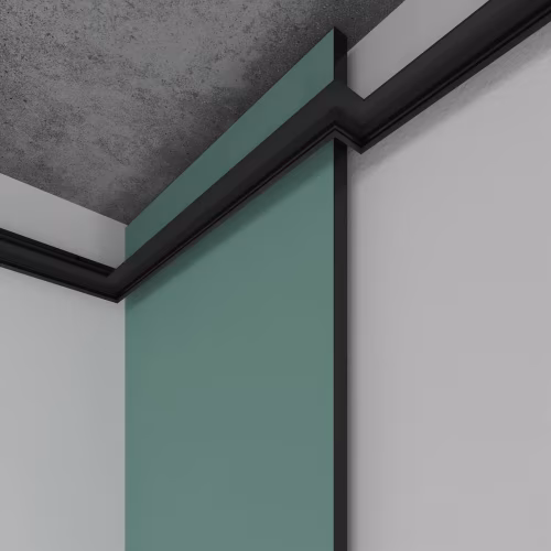 Профиль алюминиевый теневой с подсветкой Laconistiq Multilevel Черный RAL 9005 27-21-300 матовый 3000×46,5×28,7