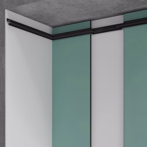 Профиль алюминиевый теневой с подсветкой Laconistiq Multilevel Черный RAL 9005 27-21-300 матовый 3000×46,5×28,7