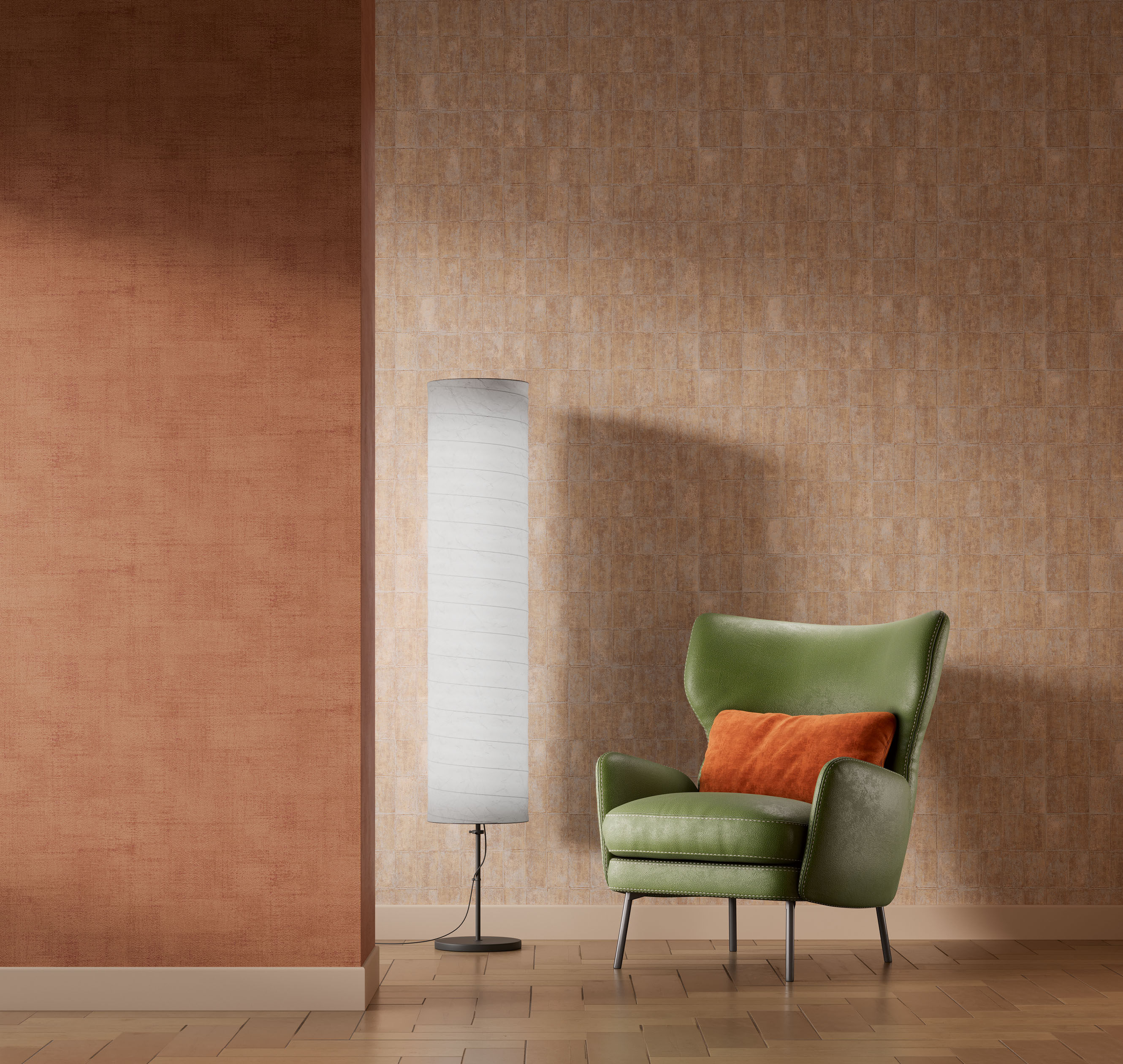 Обои Loymina Stucco Sand STC4 020 10,05×1 фото в интерьере