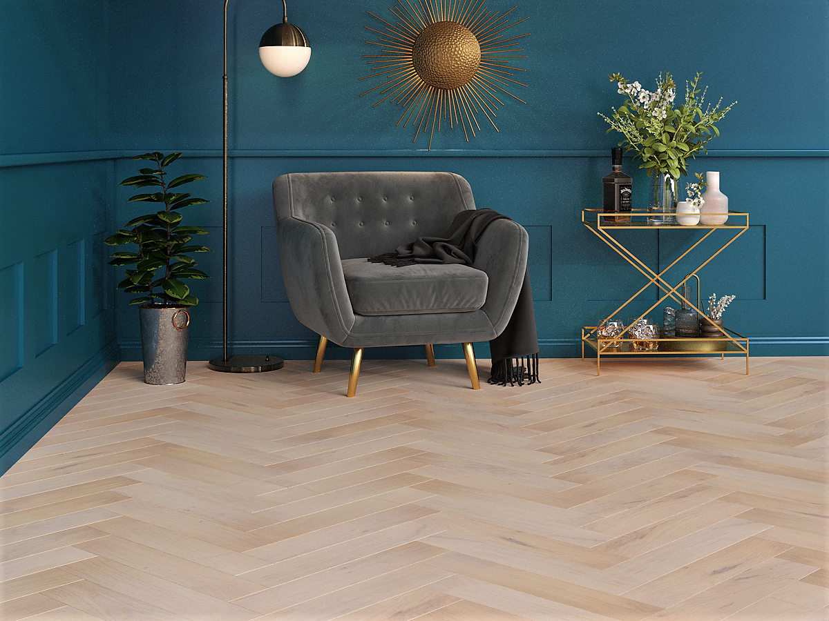 Инженерная доска Gran Parte Дуб Альто Alto 031 натур-классик венгерская елка 550×110×15 фото в интерьере