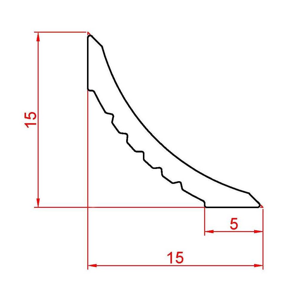 Плинтус алюминиевый Modern Decor мини EWA серебро 3000×15×15