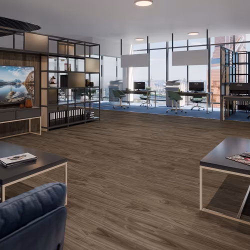 Кварцвиниловый SPC ламинат Damy Floor Family Орех Американский 0036-3 1220×180×4
