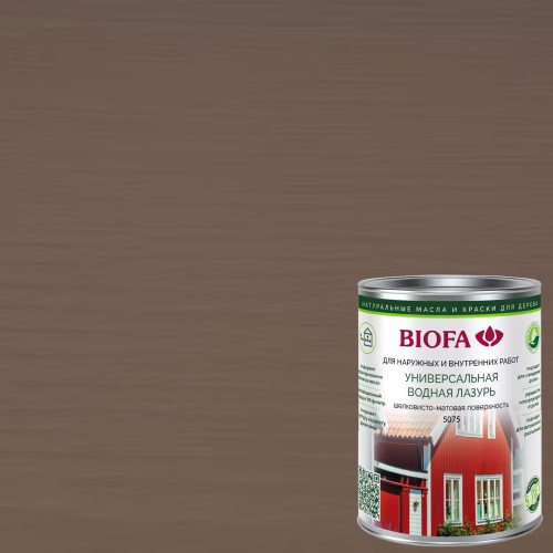 Лазурь для дерева Biofa 5075 цвет 7504 1 л