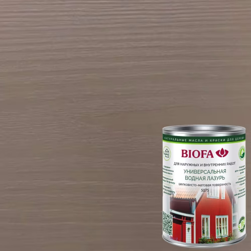 Лазурь для дерева Biofa 5075 цвет 7515 0,4 л