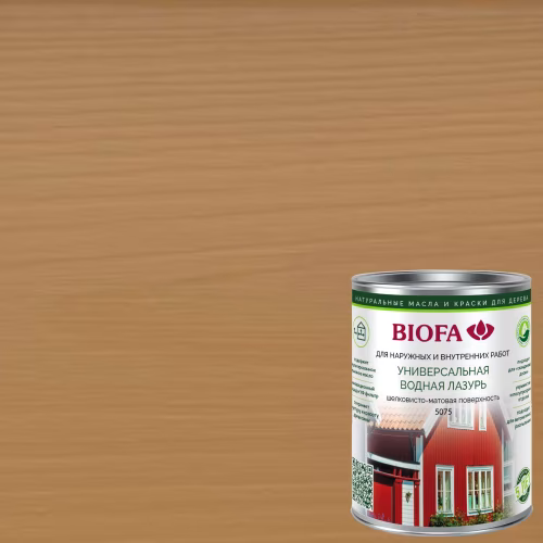 Лазурь для дерева Biofa 5075 цвет 7524 0,4 л