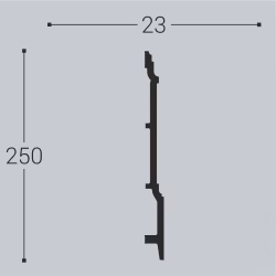Плинтус под покраску Bello Deco П17 2000×250×23