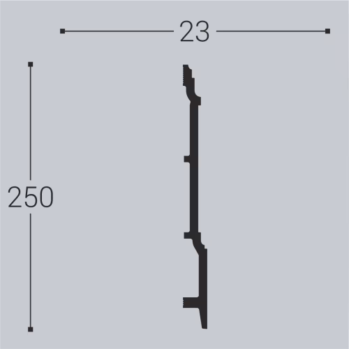 Плинтус под покраску Bello Deco П17 2000×250×23