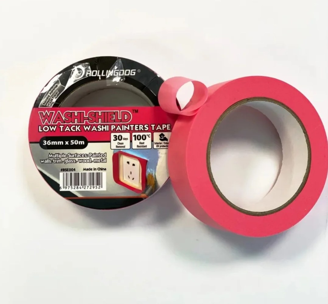 Малярная лента Rollingdog Low Tack Washi для деликатных поверхностей BSE004 50м×36мм
