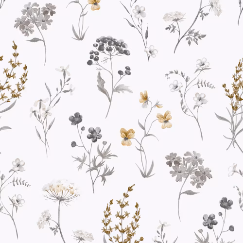 Обои Aura Spring Botanical grey 1901-2 10,05×0,53