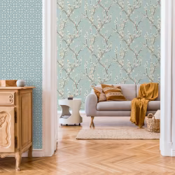 Обои Aura Spring Sakura tree turquoise 1903-1 10,05×0,53