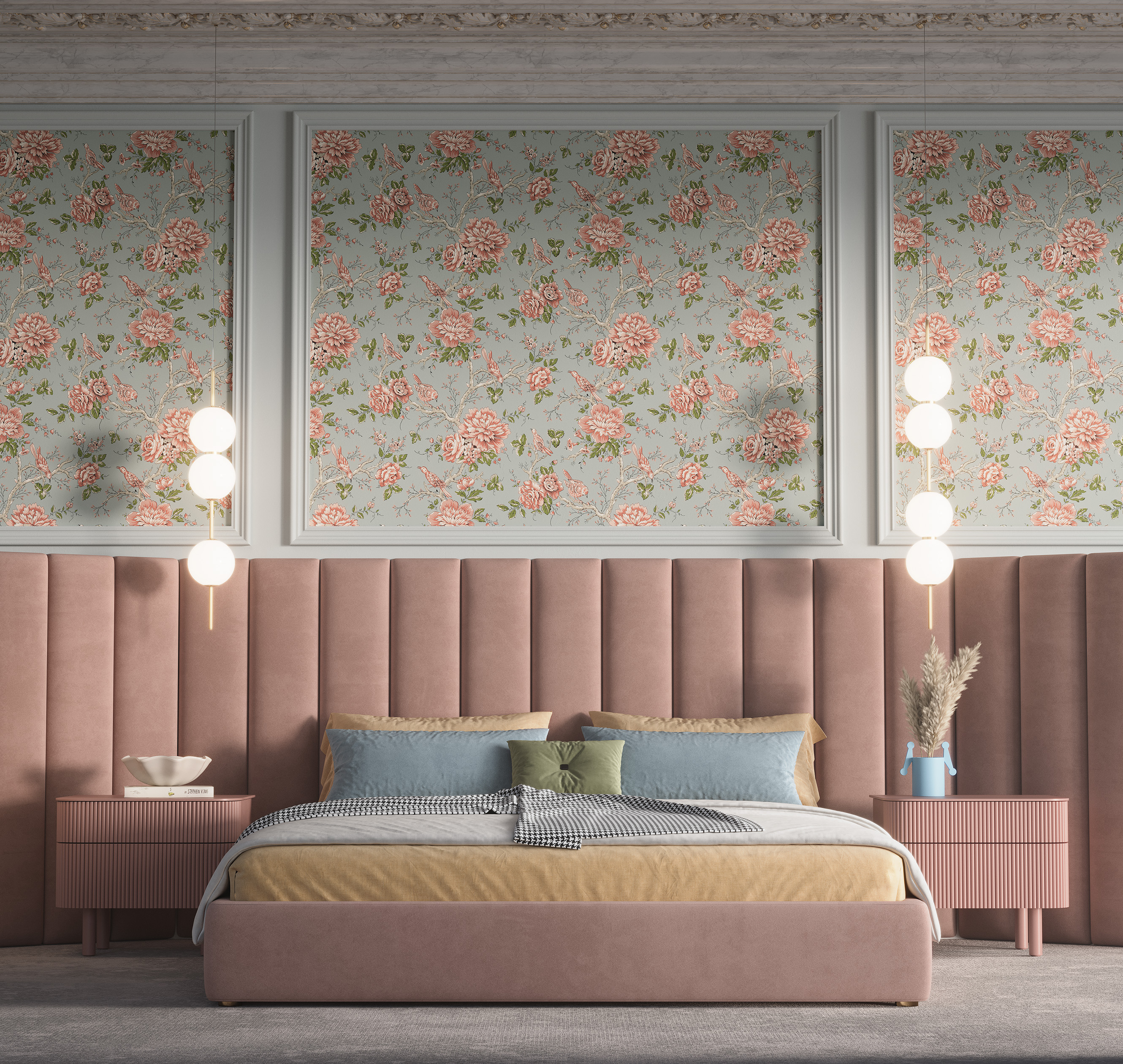 Обои Loymina Королева Сад Нефритовой девы FL1 006/1 10,05×1 фото в интерьере