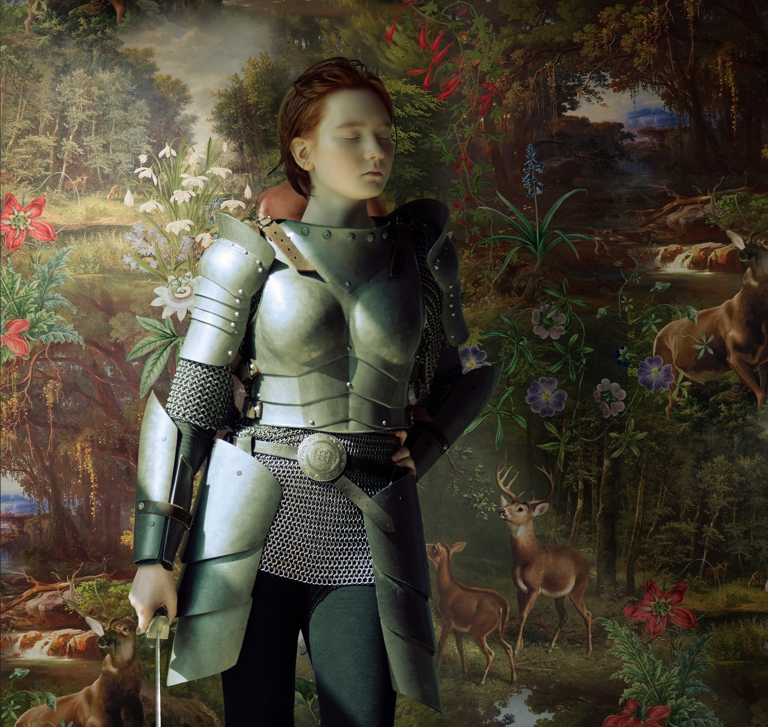 Панно Loymina Королева Защитница леса FL9 011 3×2 фото в интерьере