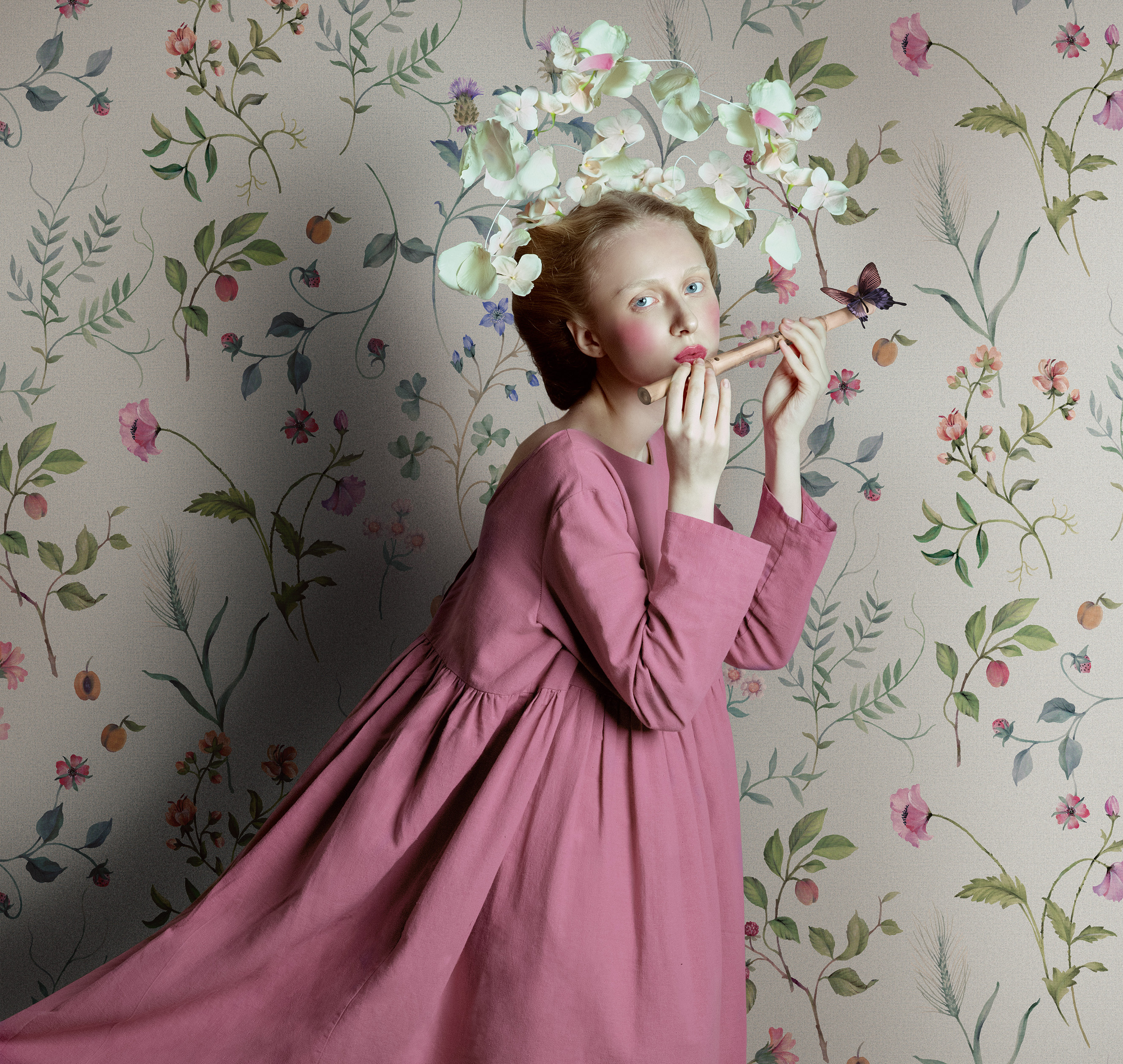 Панно Loymina Королева Деметра FL5 001 3×2 фото в интерьере