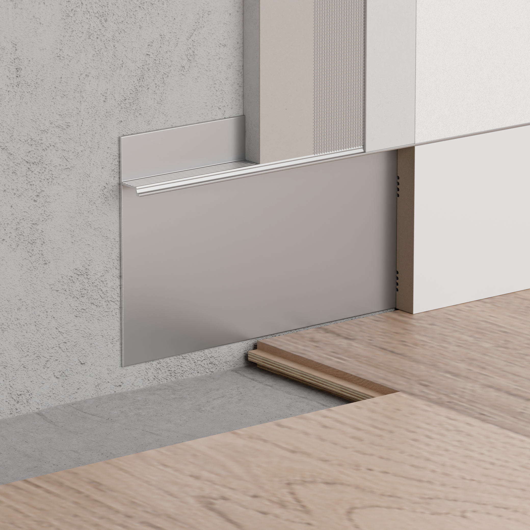 Плинтус алюминиевый скрытый с подсветкой Ликорн Серебристый матовый С-01.2.2 2050×104.6×14.5 Плинтус алюминиевый скрытый с подсветкой Ликорн Серебристый матовый С-01.2.2 2050×104.6×14.5