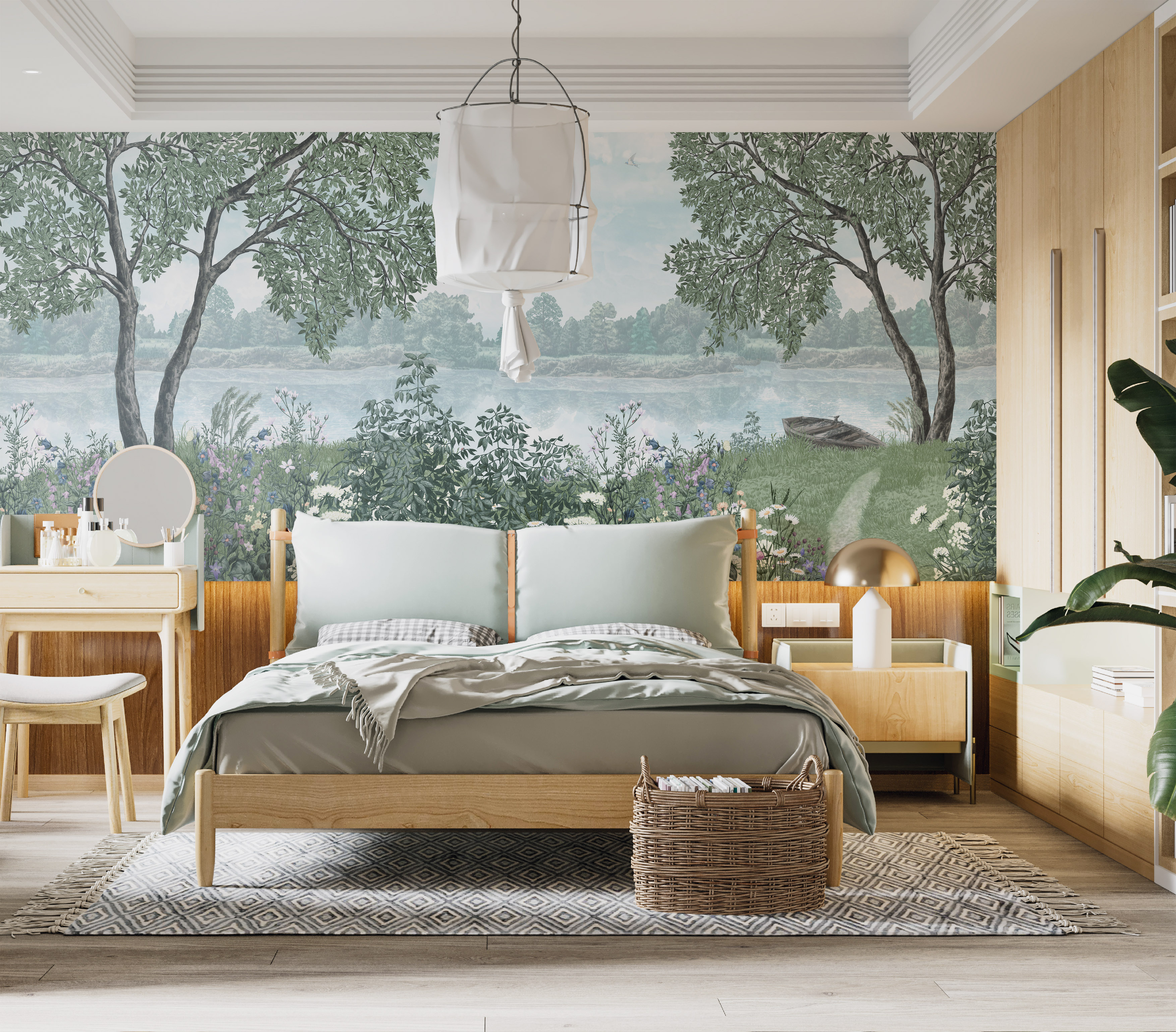 Панно Loymina Пейзаж Берег Лоймины ART4 005 3×6 фото в интерьере