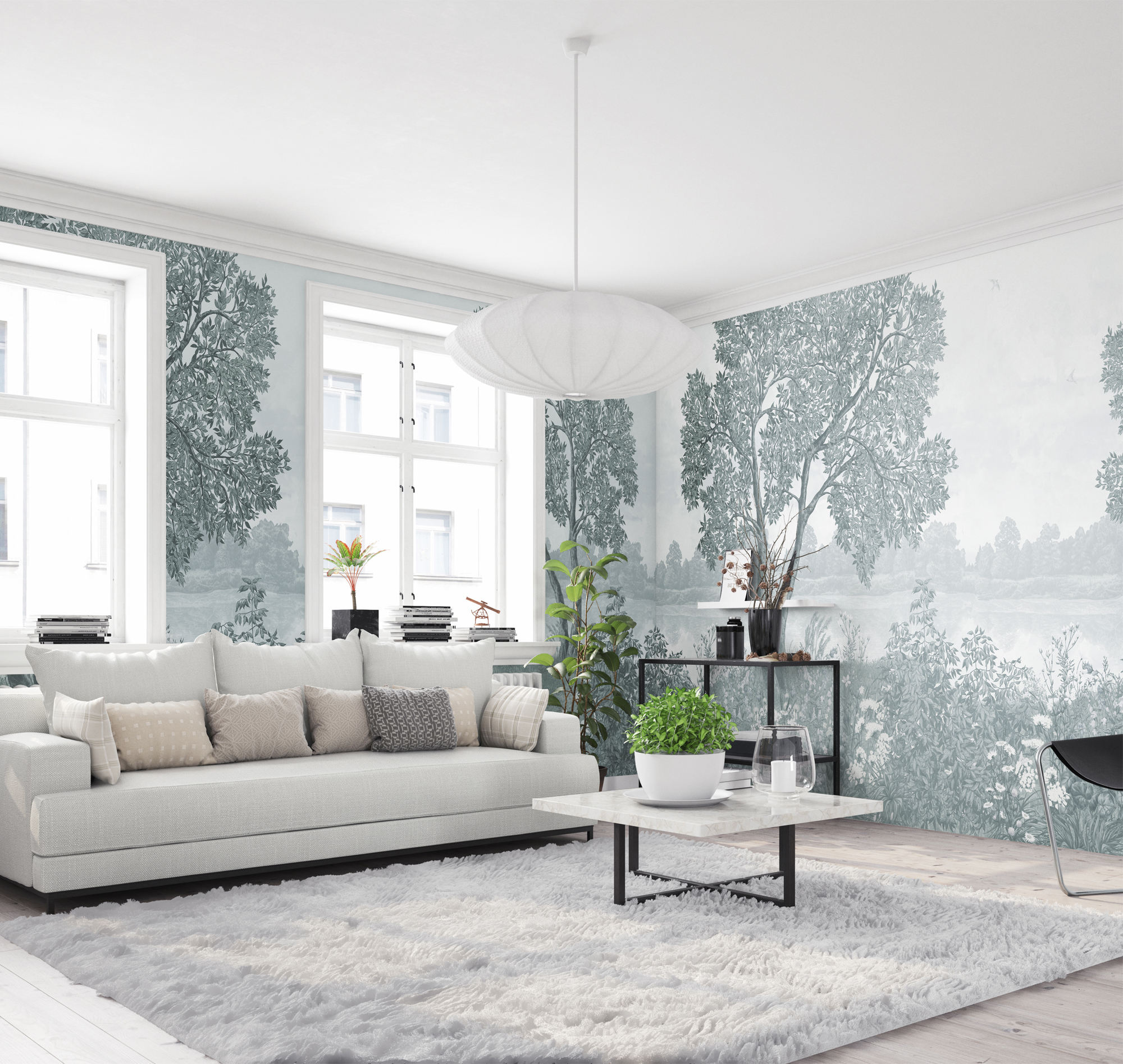 Панно Loymina Пейзаж Берег Лоймины ART4 011 3×6 фото в интерьере