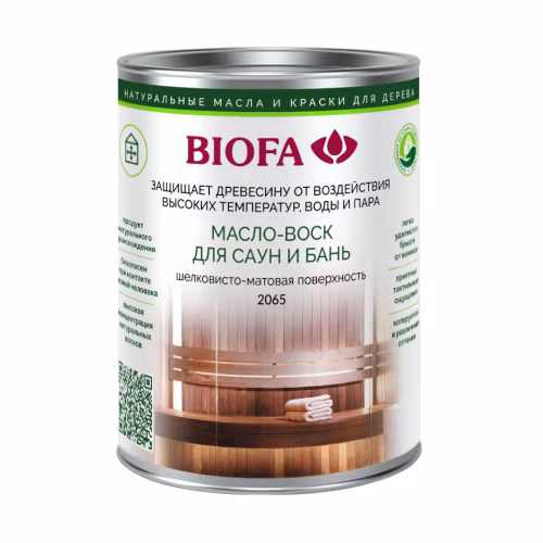 Масло-воск для саун и бань Biofa 2065 бесцветное 0,4 л