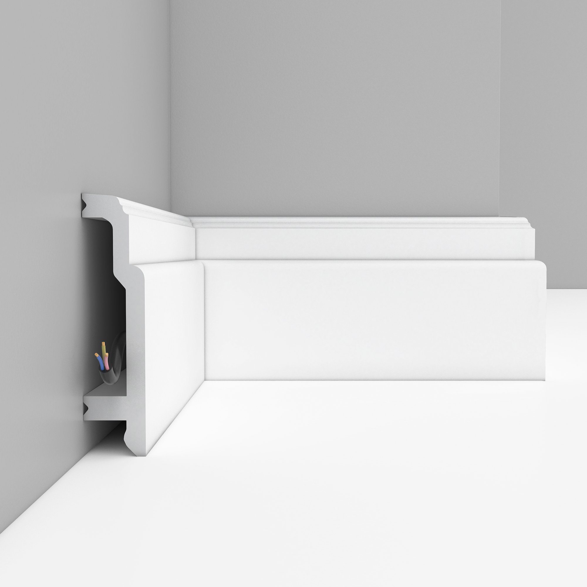 Плинтус под покраску Decomaster Артпрофиль A155 2000×105×24 Плинтус под покраску Decomaster Артпрофиль A155 2000×105×24