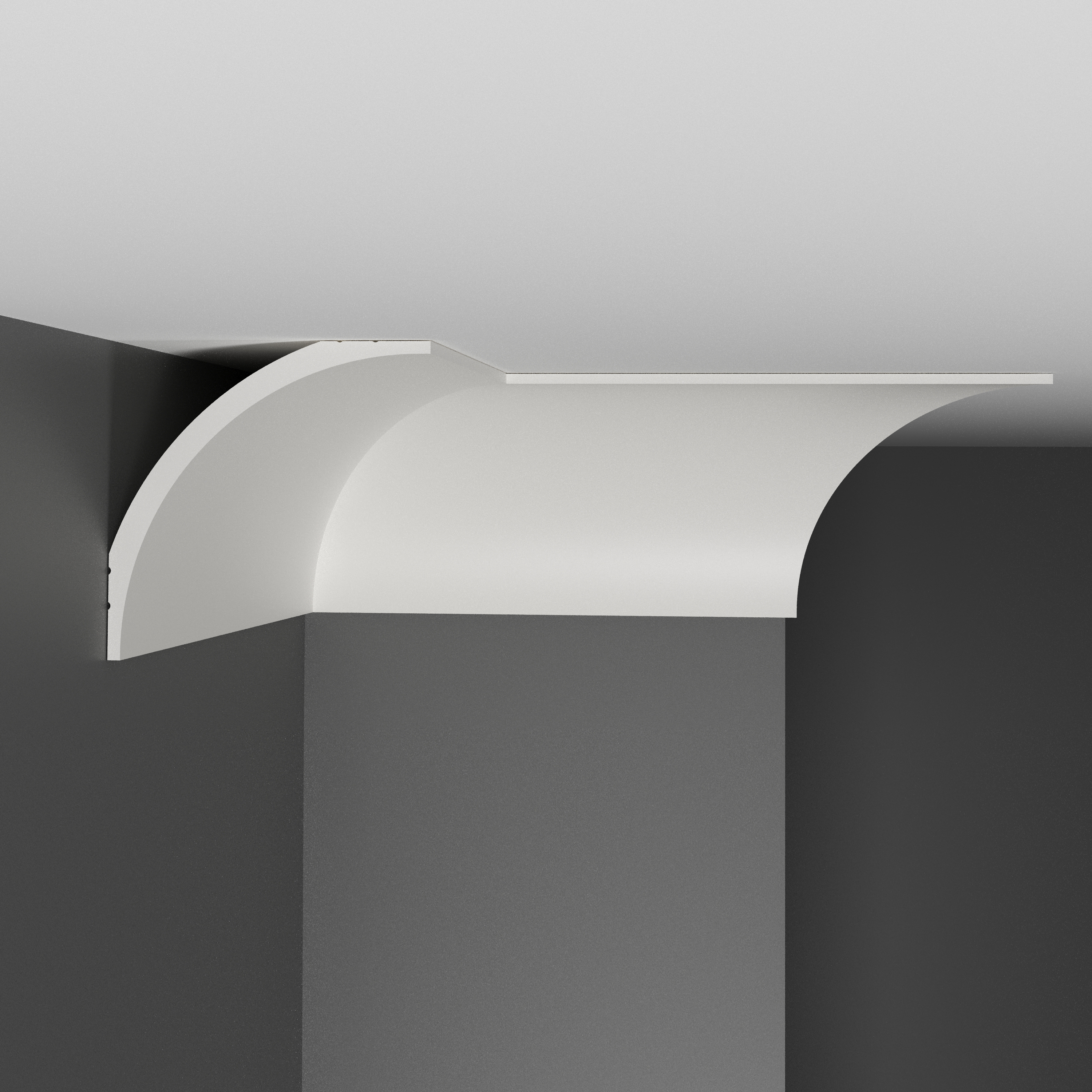 Потолочный плинтус под покраску Decomaster Артпрофиль A253 2000×88×88