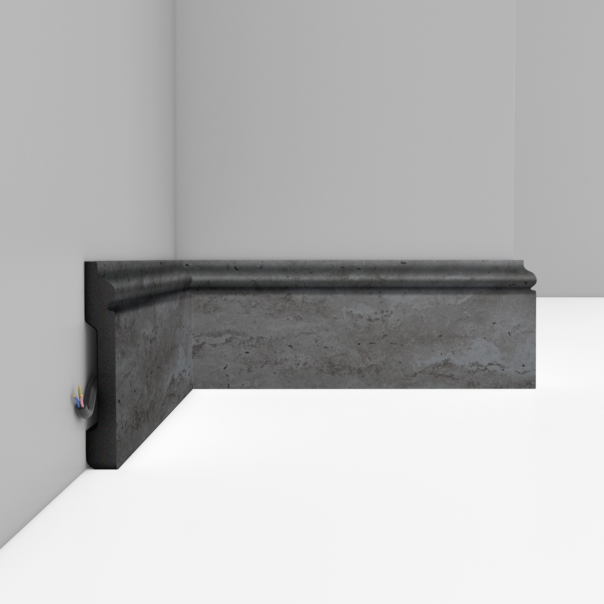 Плинтус Decomaster Травертин темный D005-1632 2400×79×13 Плинтус Decomaster Травертин темный D005-1632 2400×79×13