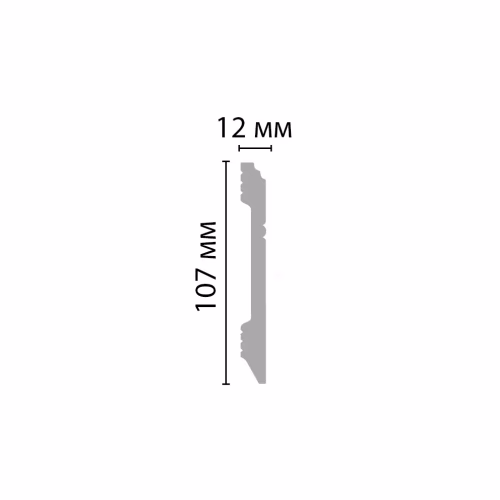 Плинтус Decomaster Белый D105-115 матовый 2400×107×12