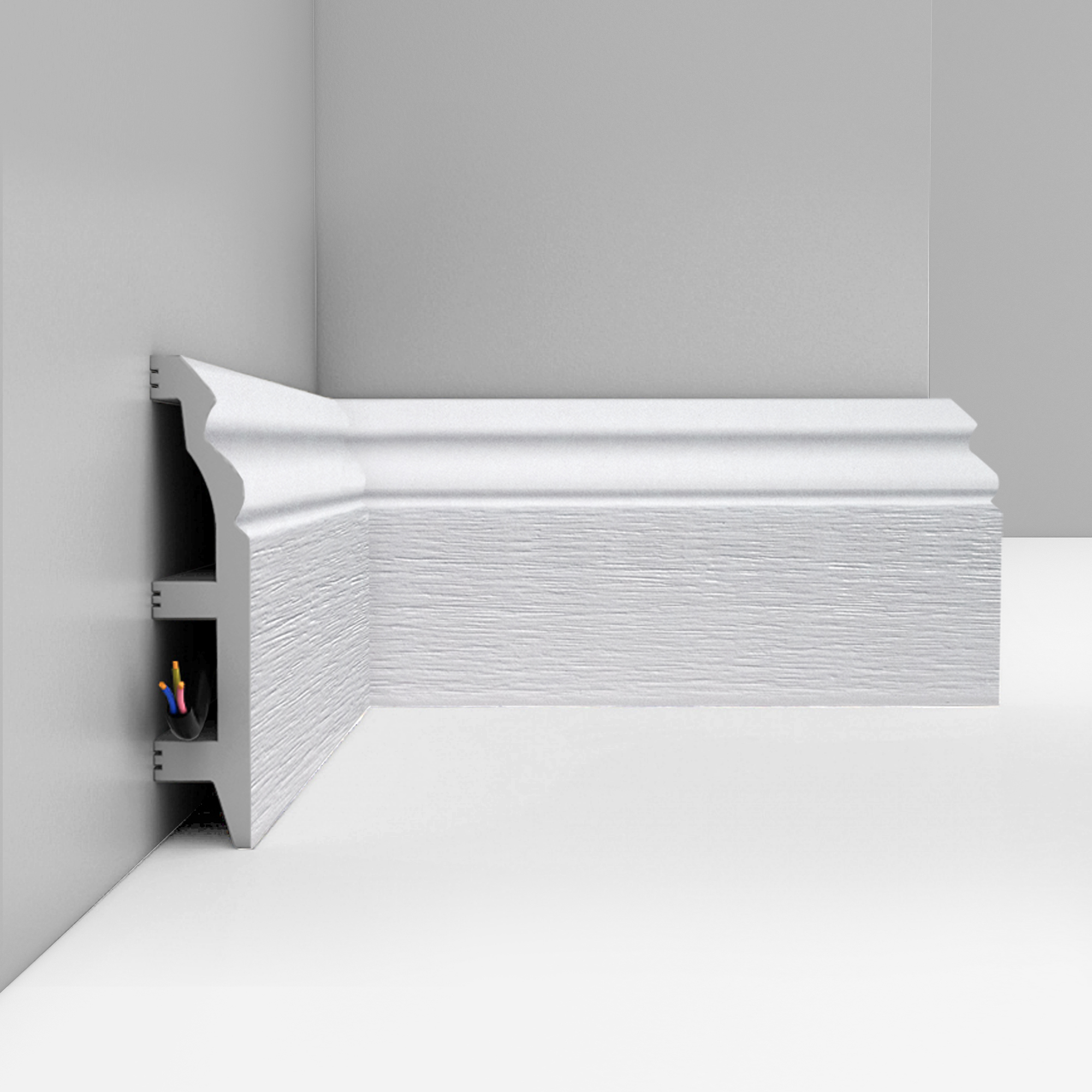 Плинтус Decomaster Дуб белый D232-70 2400×100×22