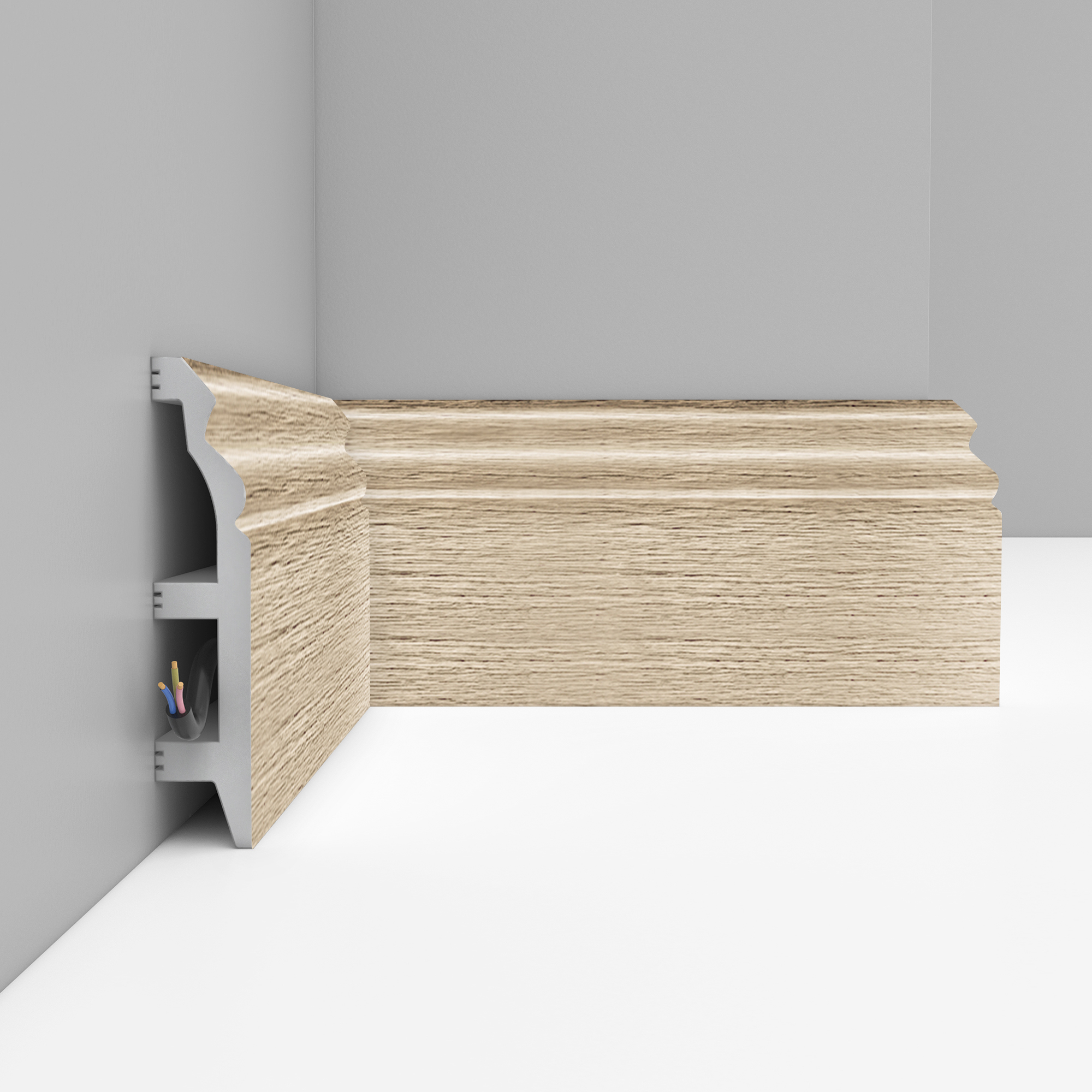 Плинтус Decomaster Бук светлый D232-72 2400×100×22