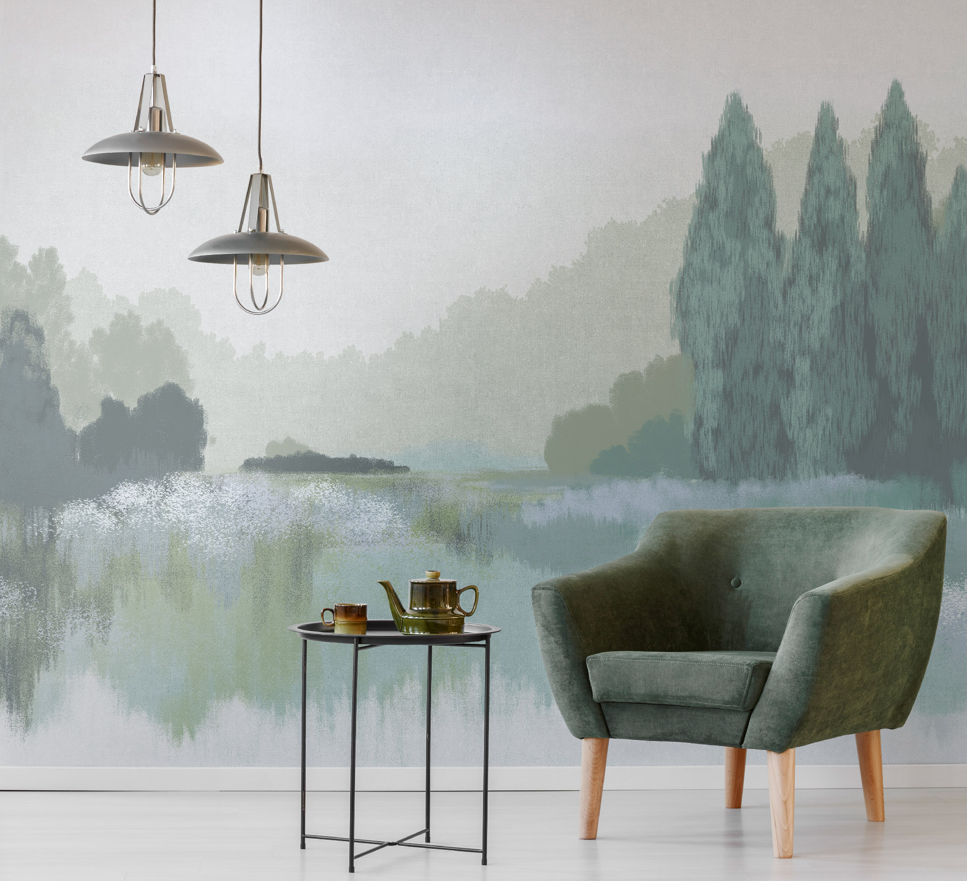 Панно Loymina Пейзаж 2 Амурский лес ART22 006 3×5 фото в интерьере