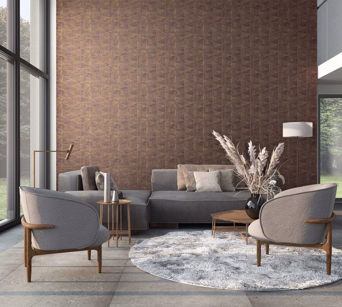 Обои Marburg Travertino 33061 10,05×1,06 фото в интерьере