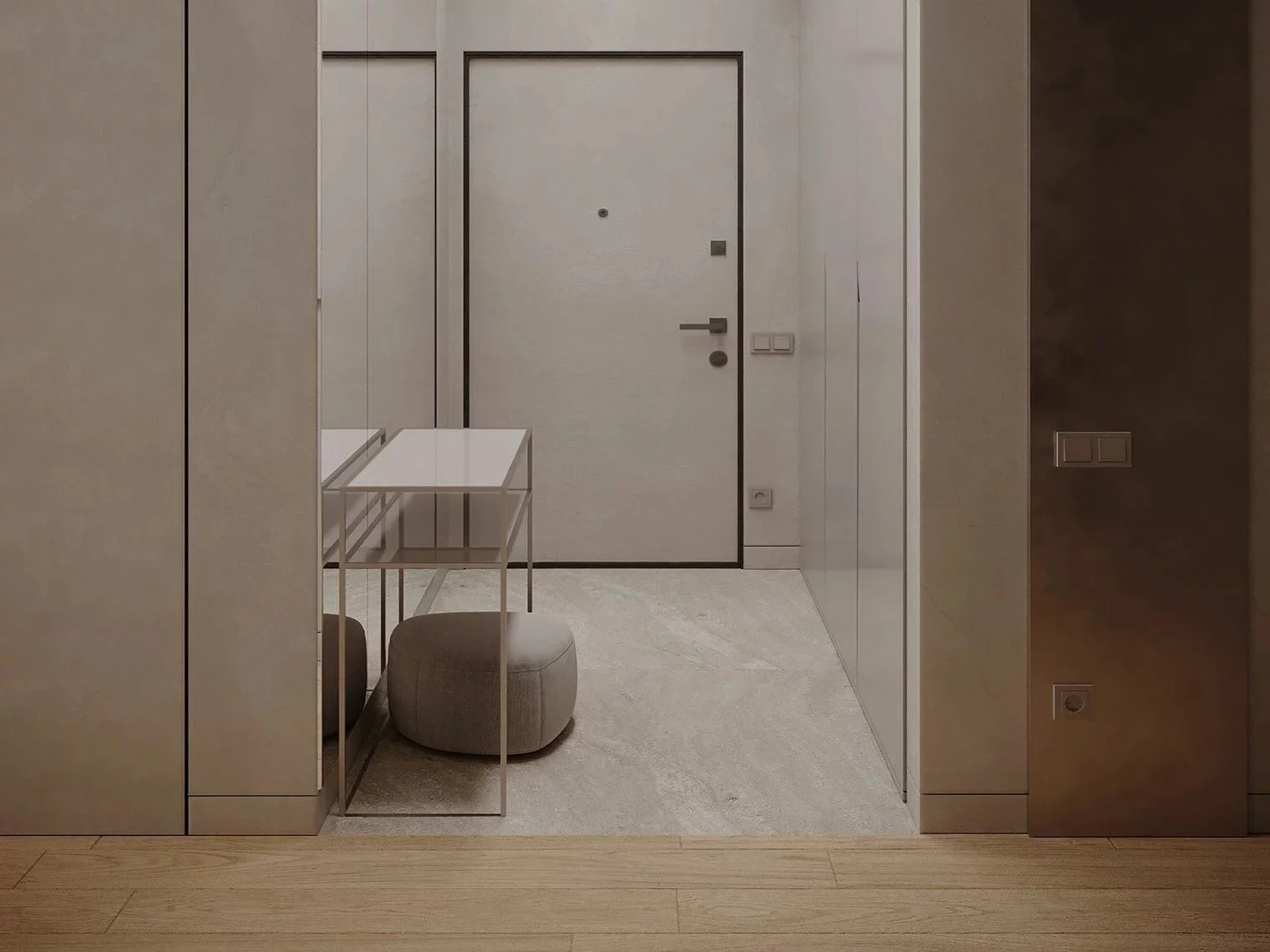 Плинтус алюминиевый скрытый с подсветкой Laconistiq Strong 42-100-300 без покрытия 3000×80×13,1 фото в интерьере