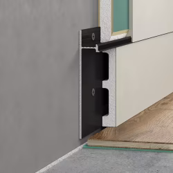 Плинтус алюминиевый скрытый с подсветкой Laconistiq Strong Черный RAL 9005 42-21-300 матовый 3000×80×13,1